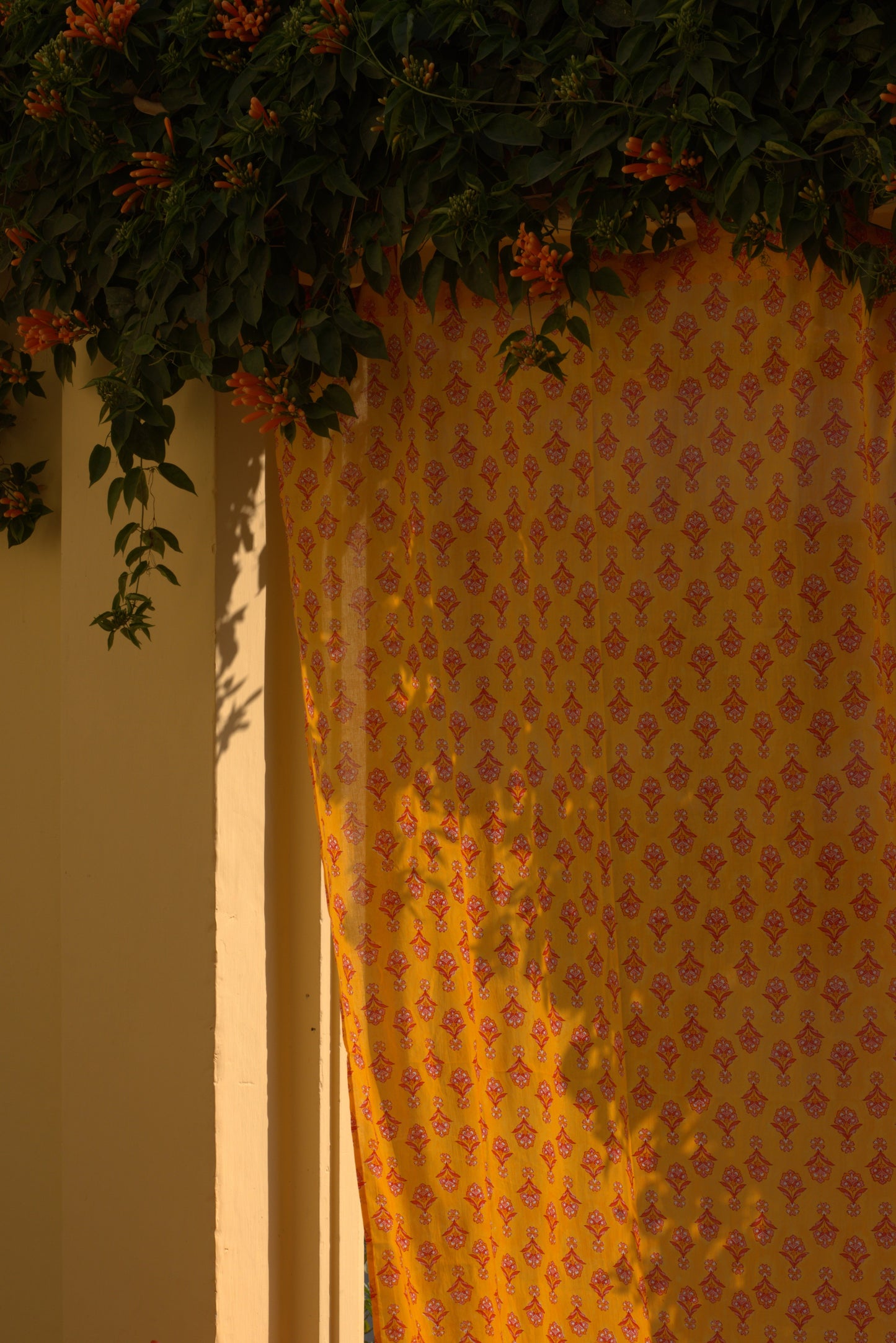 Lillians's Summer Bunch Mulmul Curtain