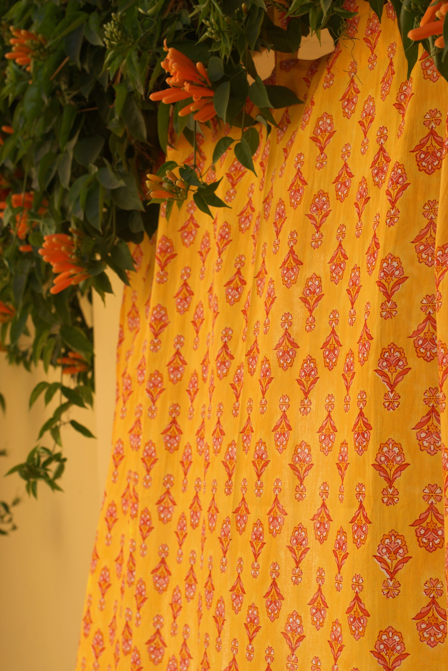 Lillians's Summer Bunch Mulmul Curtain
