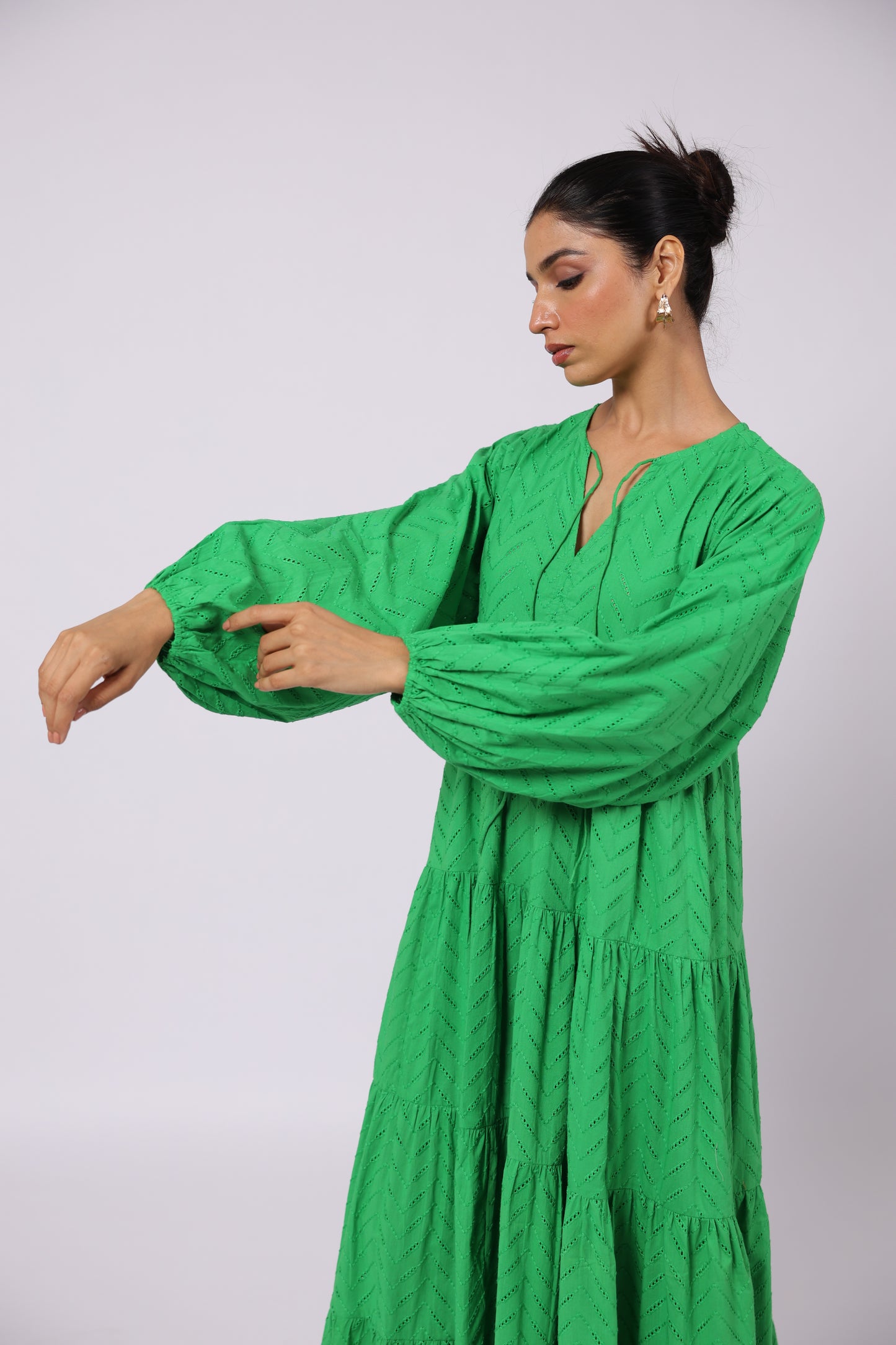 Sofia Cotton Dress Green