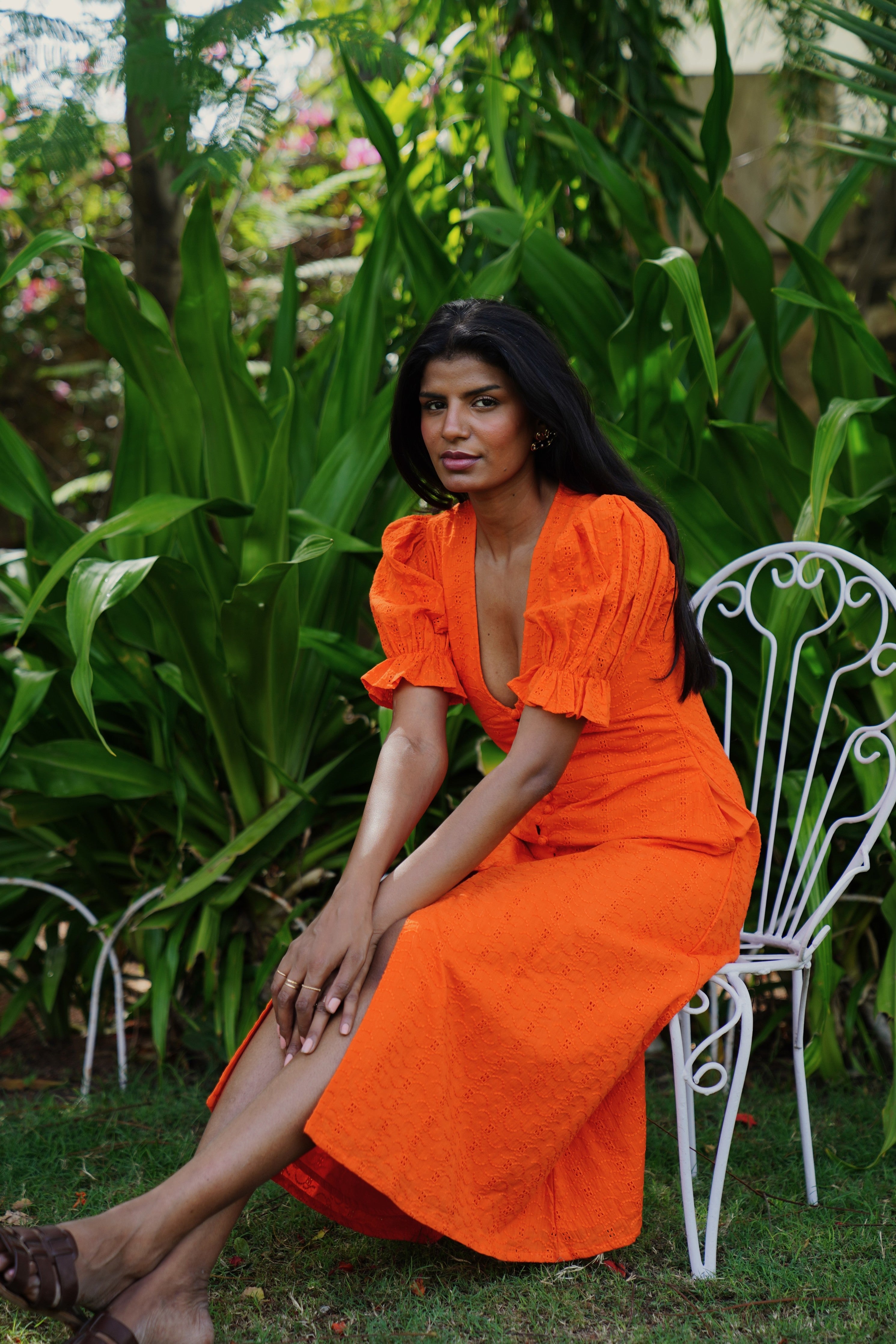 Ember Cotton Dress Orange M / Orange Ember Cotton Dress Orange M / Orange