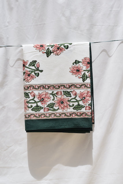Padma Pink Cotton Table Cover