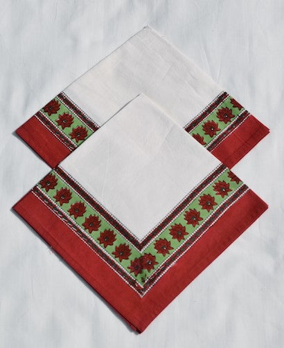 Padma Maroon Cotton Napkins