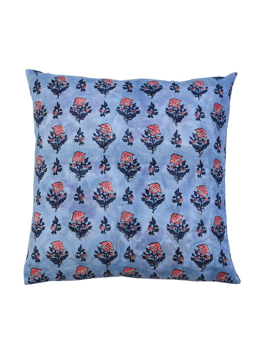 Blue Gad Kalika Cotton Cushion Cover