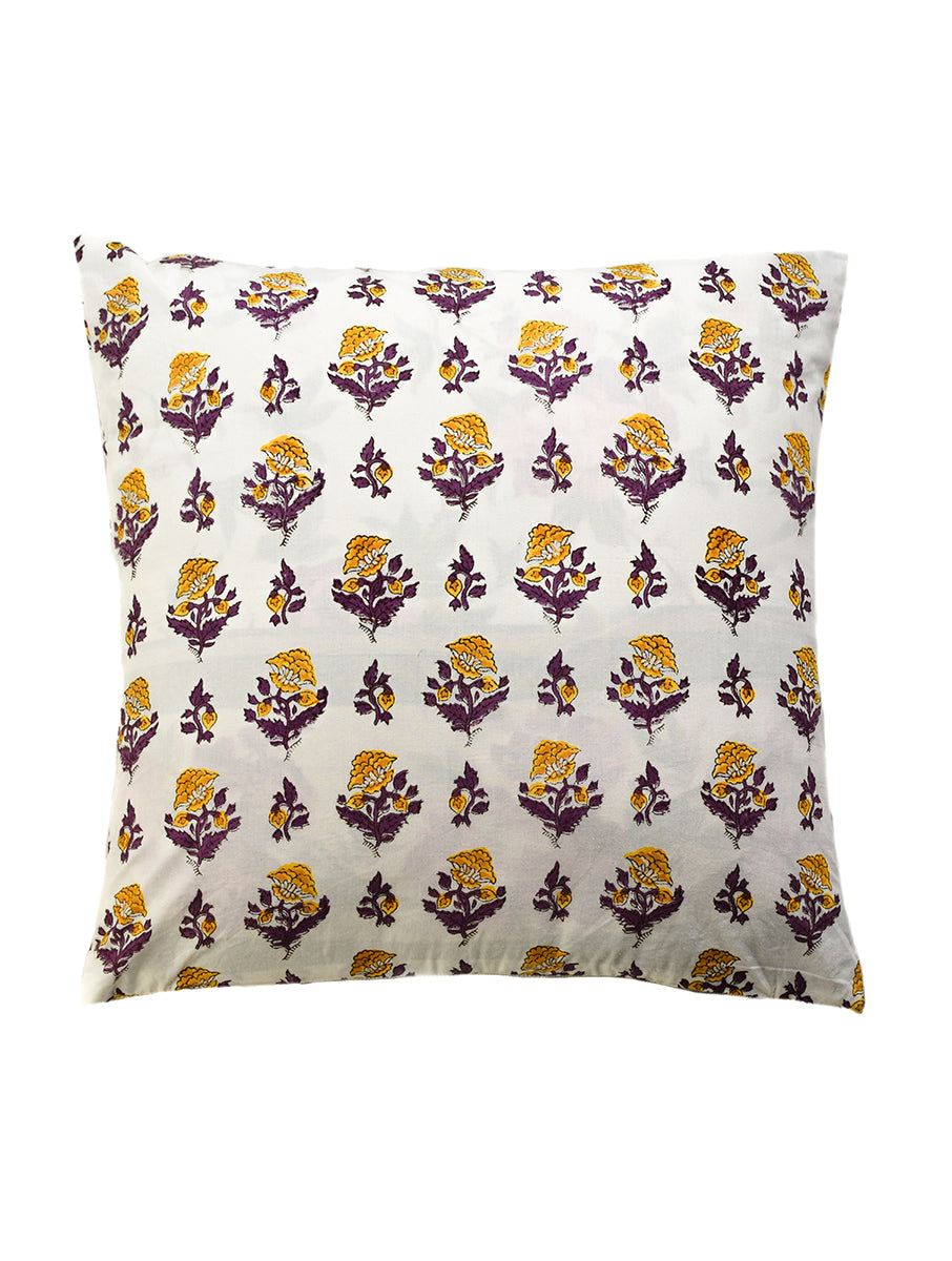 Yellow Kalika Cotton Cushion Cover