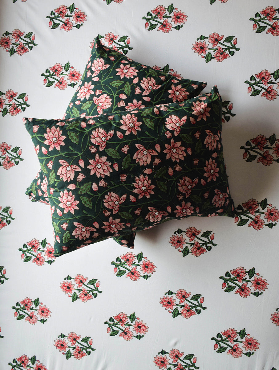 Padma Pink Cotton Bedsheet