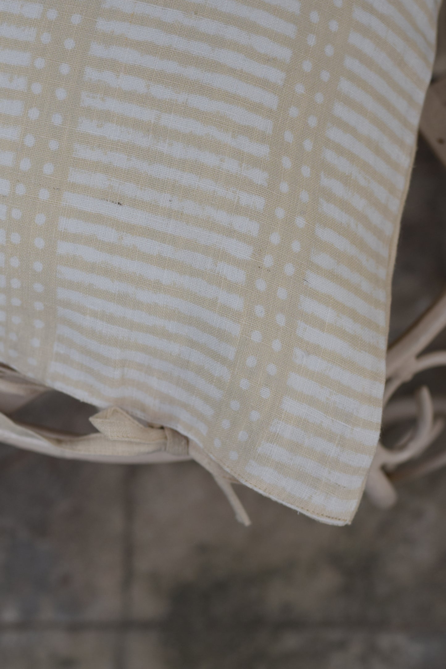 Badami Rekh Linen Cushion Cover