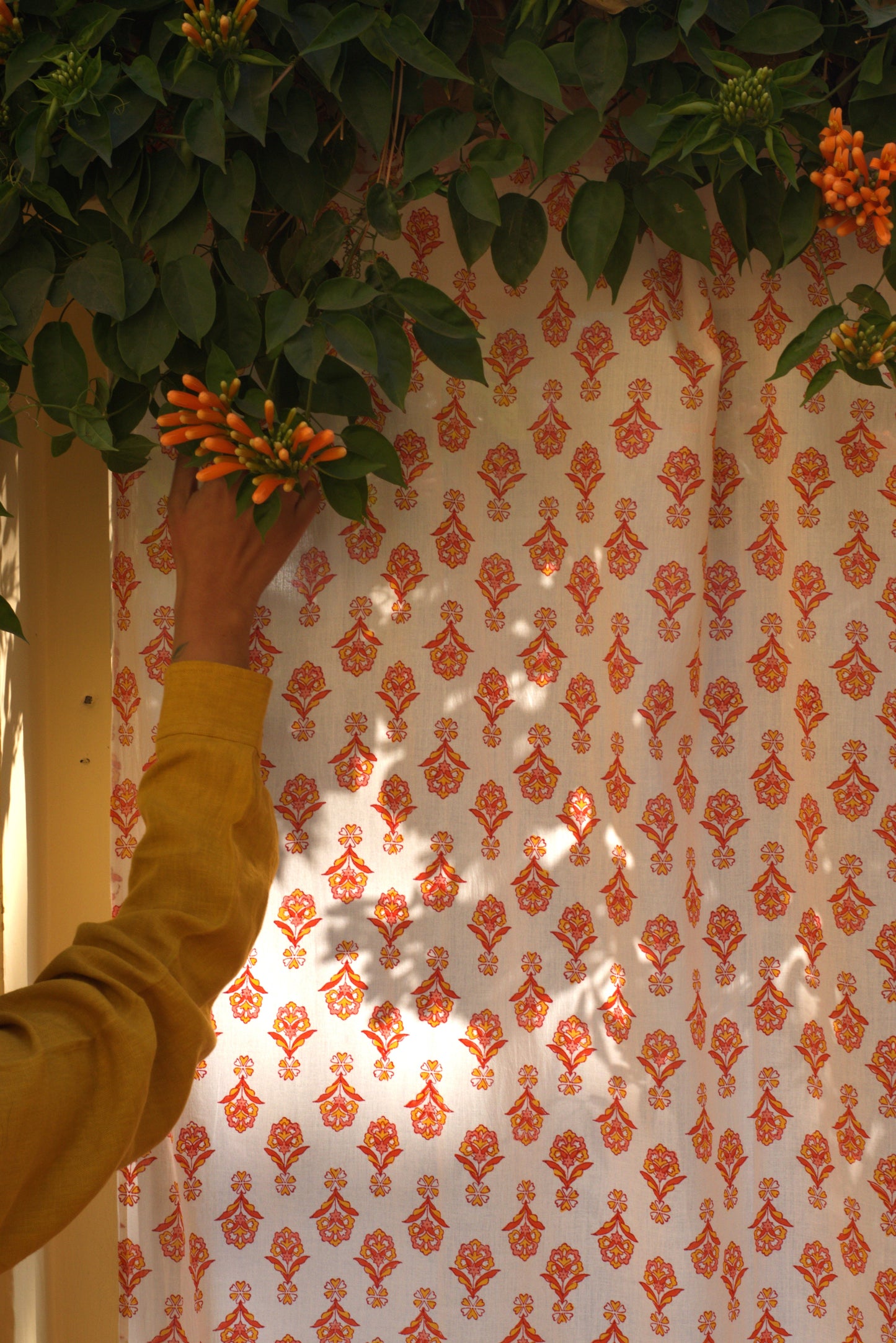 Lillian's Spring Bunch Mulmul Curtain