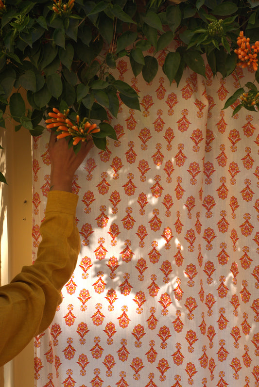 Lillian's Spring Bunch Mulmul Curtain