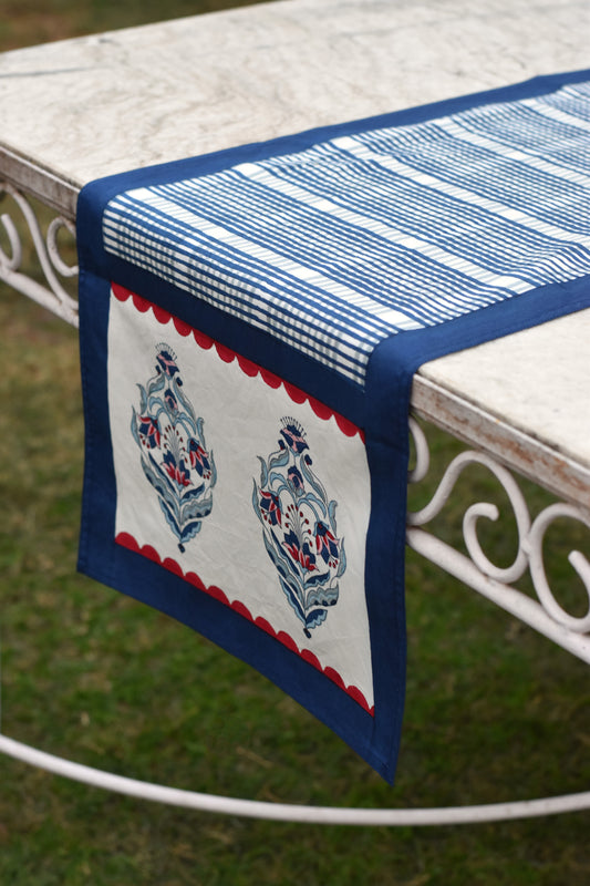 Wiilingdon Blue Tiles Table Runner