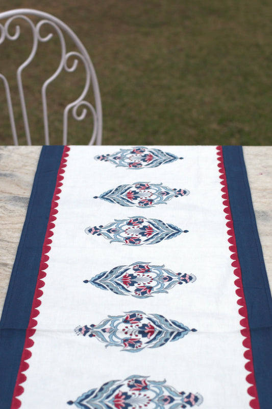 Willingdon Blue Table Runner