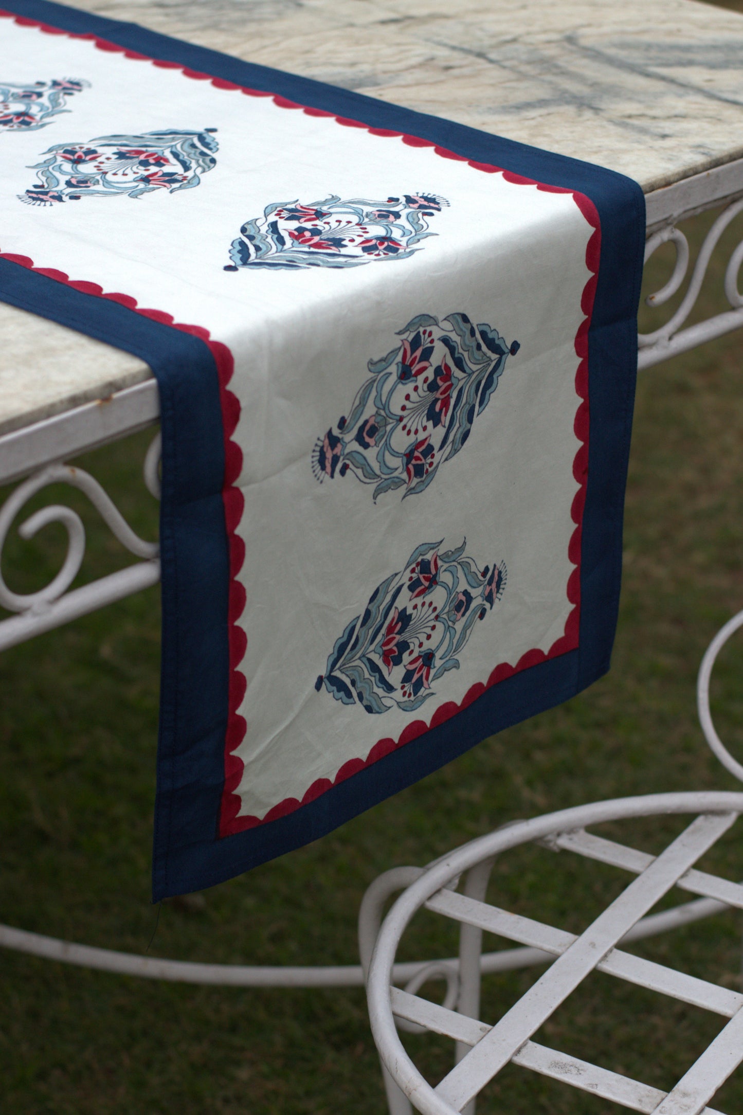 Willingdon Blue Table Runner