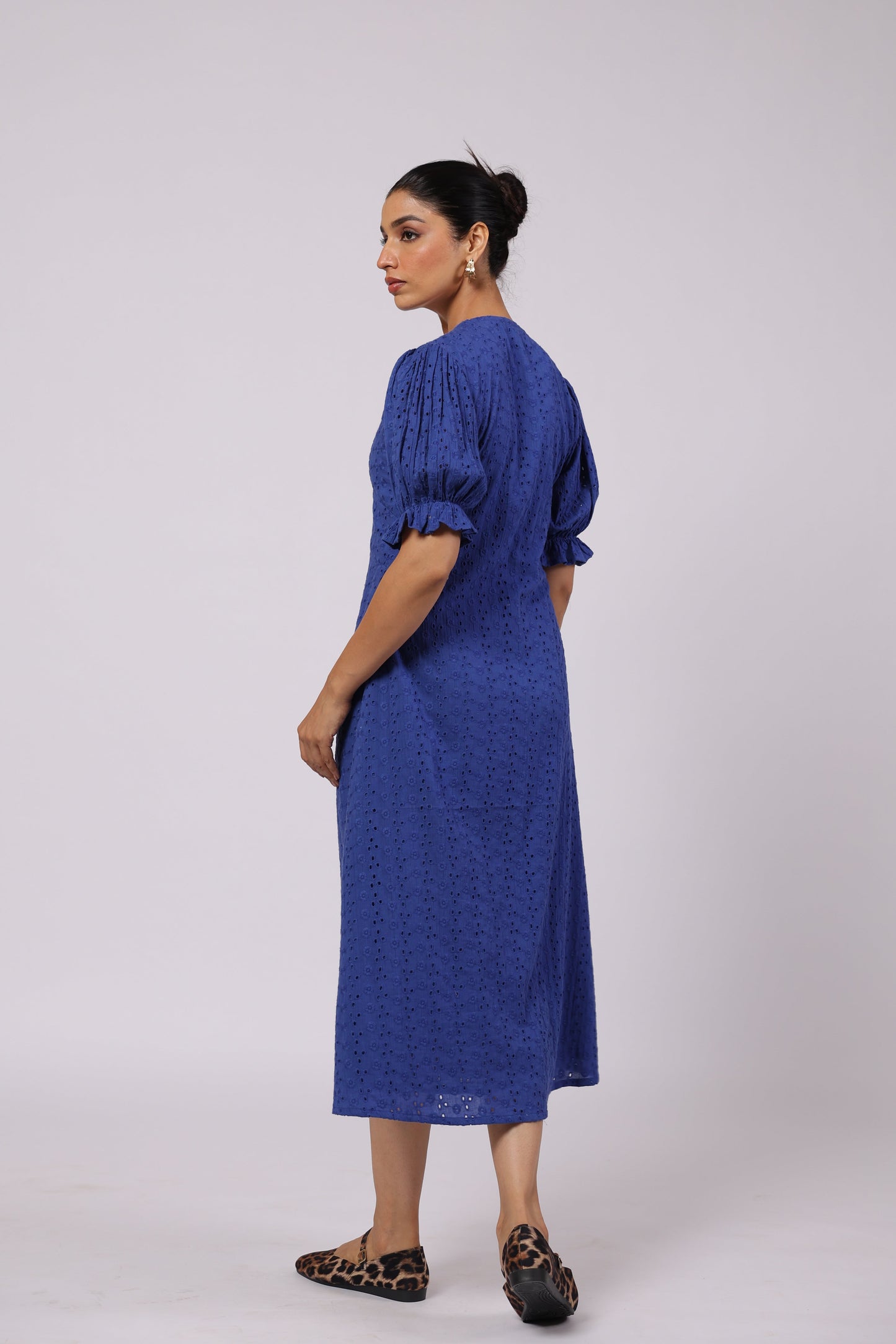 Ember Cotton Dress Blue