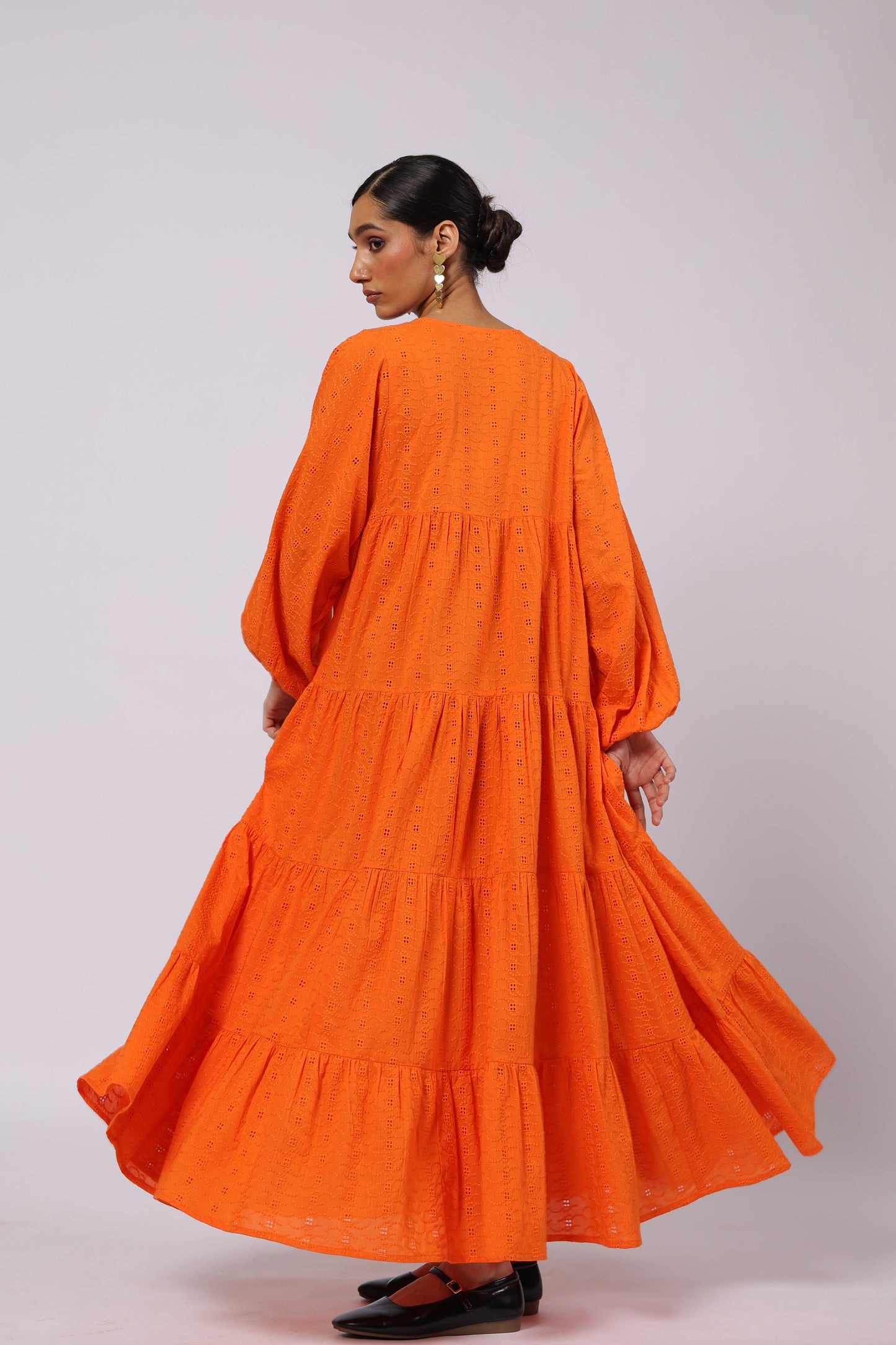 Sofia Cotton Dress Orange