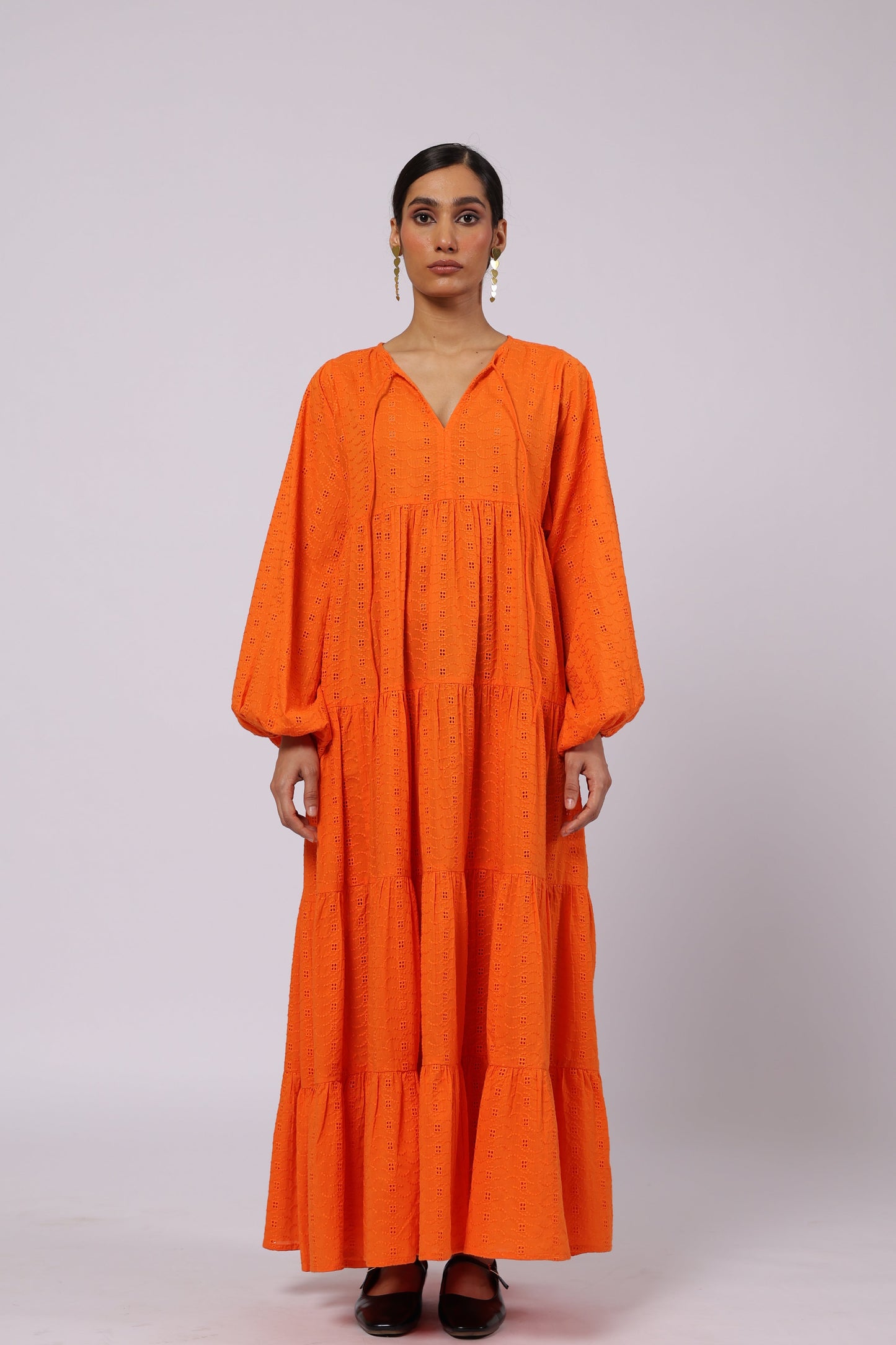 Sofia Cotton Dress Orange