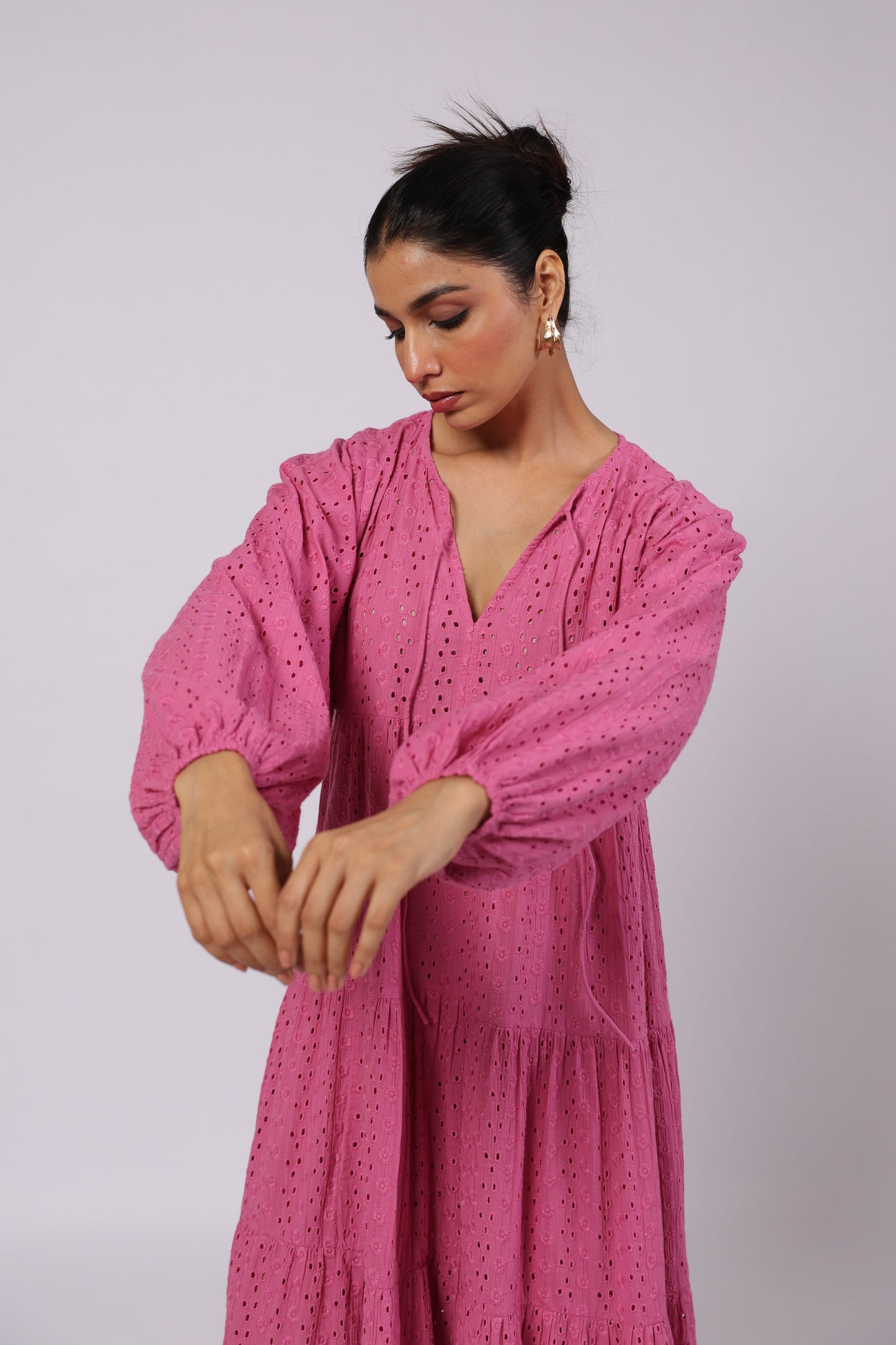 Sofia Cotton Dress Pink