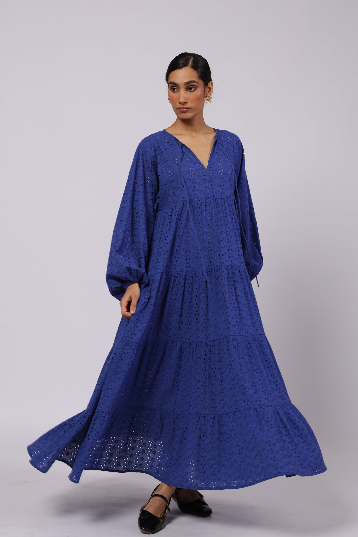 Sofia Cotton Dress Blue