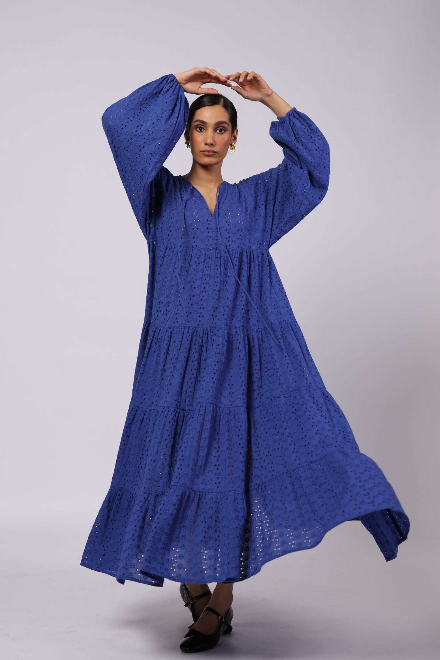 Sofia Cotton Dress Blue