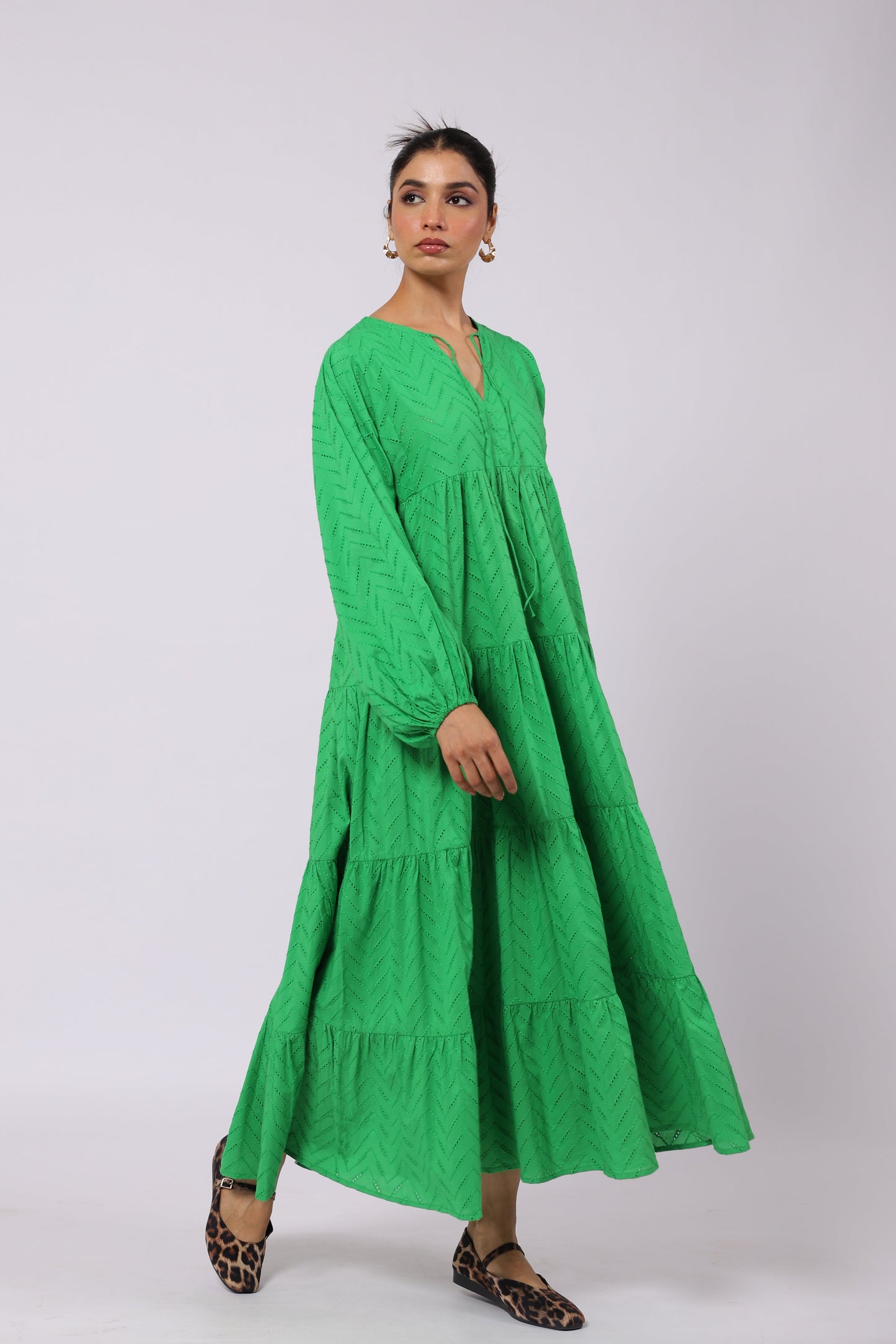 Sofia Cotton Dress Green