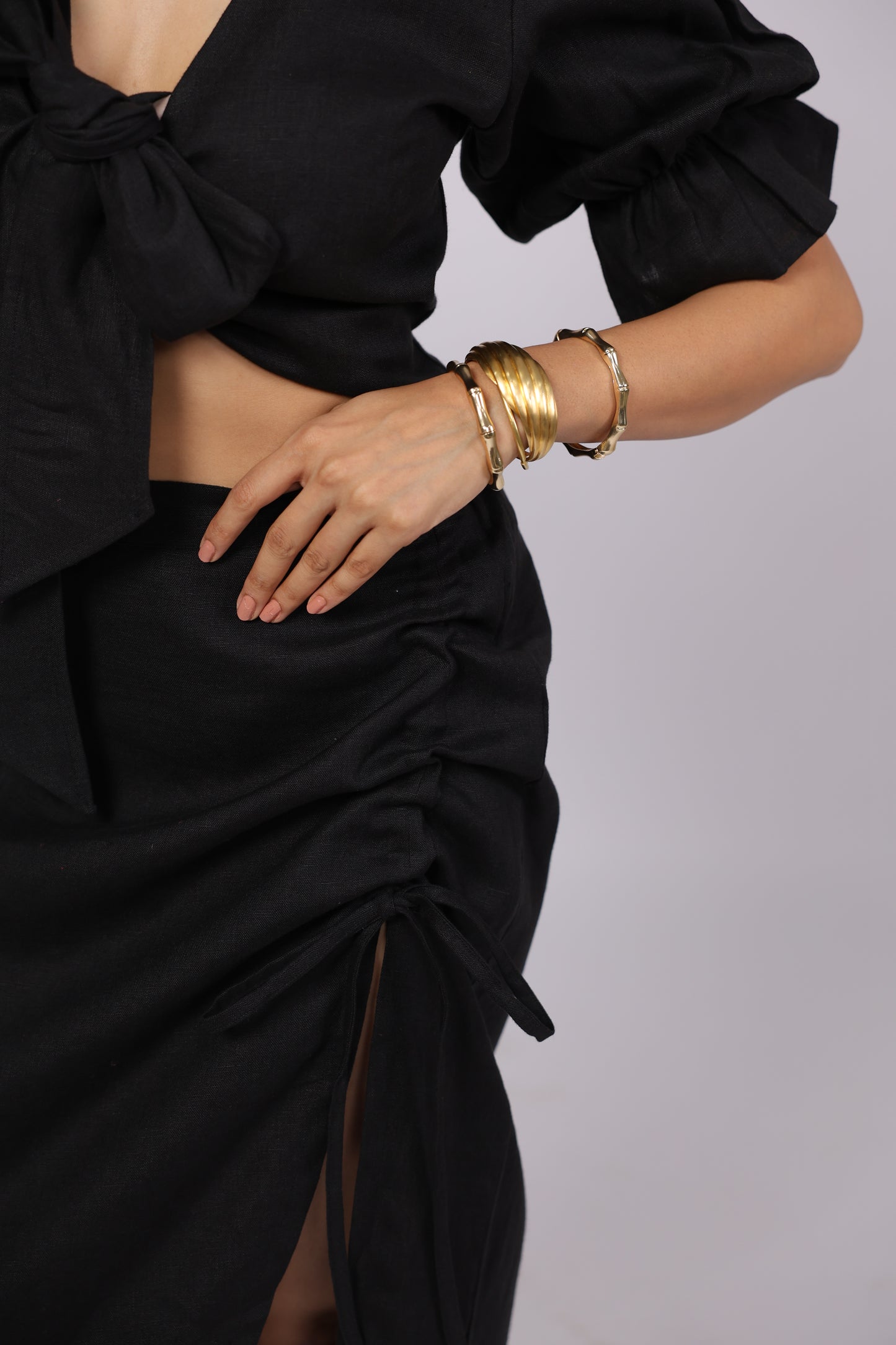 Gaia Linen Skirt Black