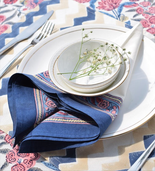 Kyaari Blue Cotton Napkins