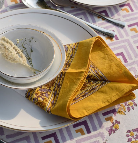 Kalika Yellow Cotton Napkins
