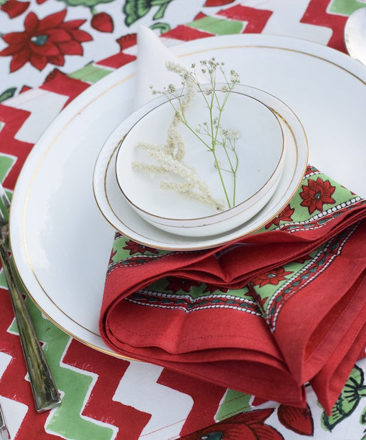 Padma Maroon Cotton Napkins