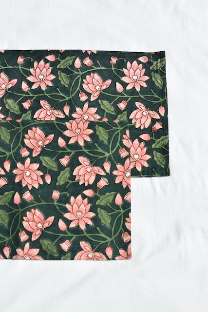 Green Padma Cotton Canvas Placemats