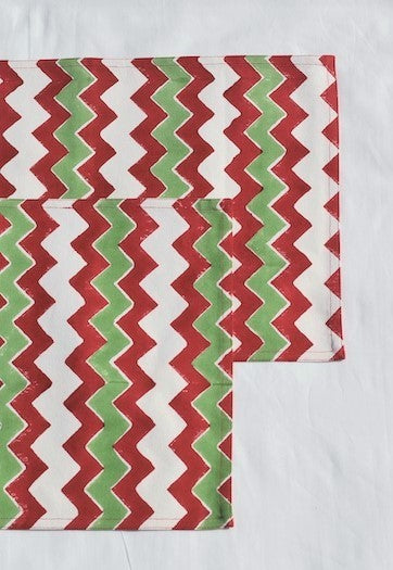 Maroon Chevron Cotton Canvas Placemats