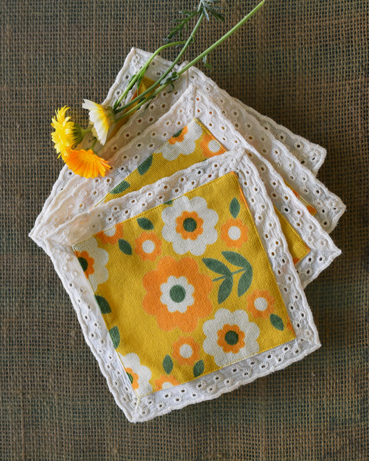 Daisy Cotton Coaster Set