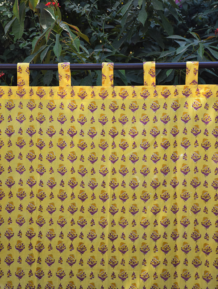 Yellow Gad Kalika Mulmul Curtain
