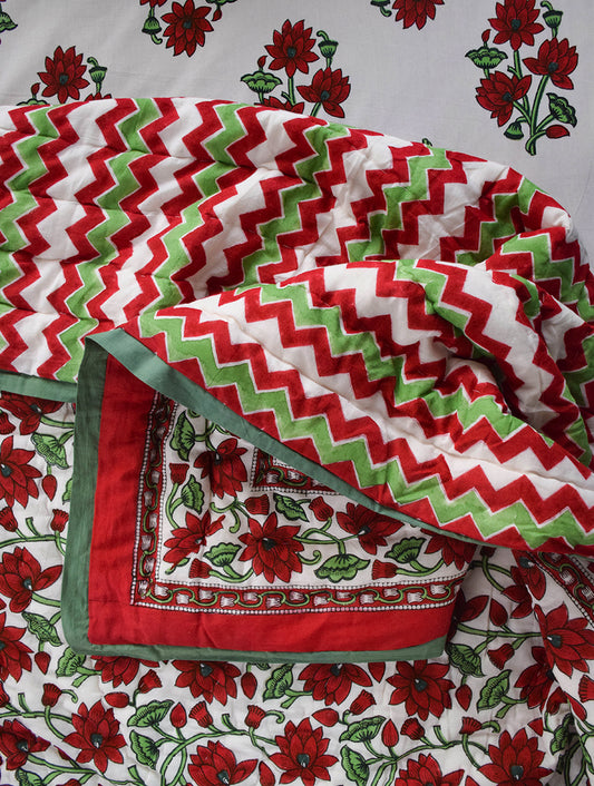 Padma Maroon Mulmul Blanket