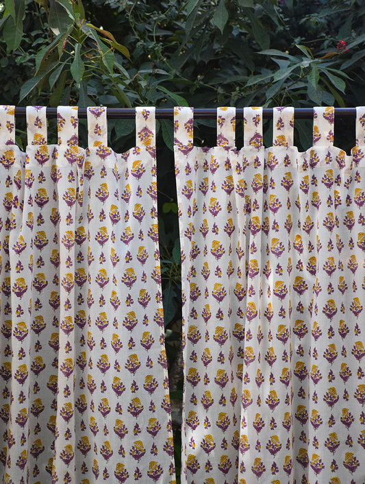 Yellow Open Kalika Mulmul Curtain