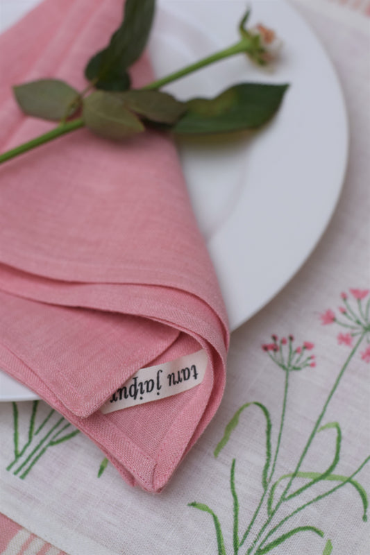 Gulaabi Linen Napkins