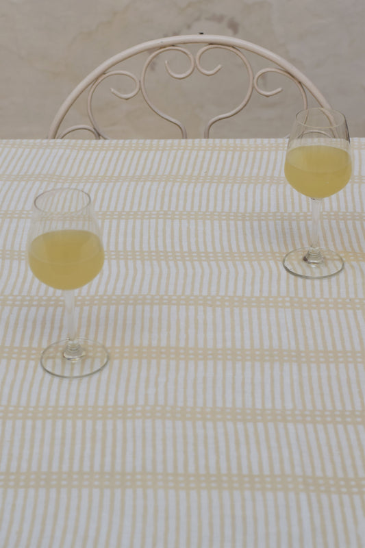 Badami Rekh Linen Table Cover