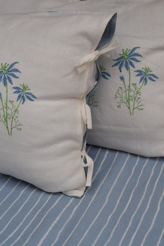 Kallonji Linen Bedsheet Set