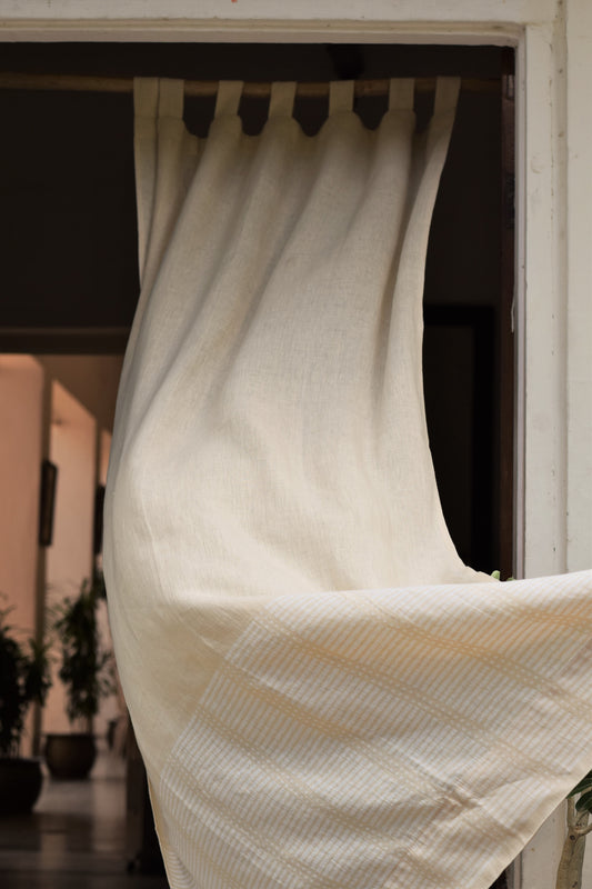 Badaami Rekh Linen Curtain