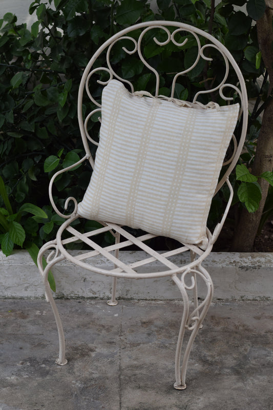 Badami Rekh Linen Cushion Cover
